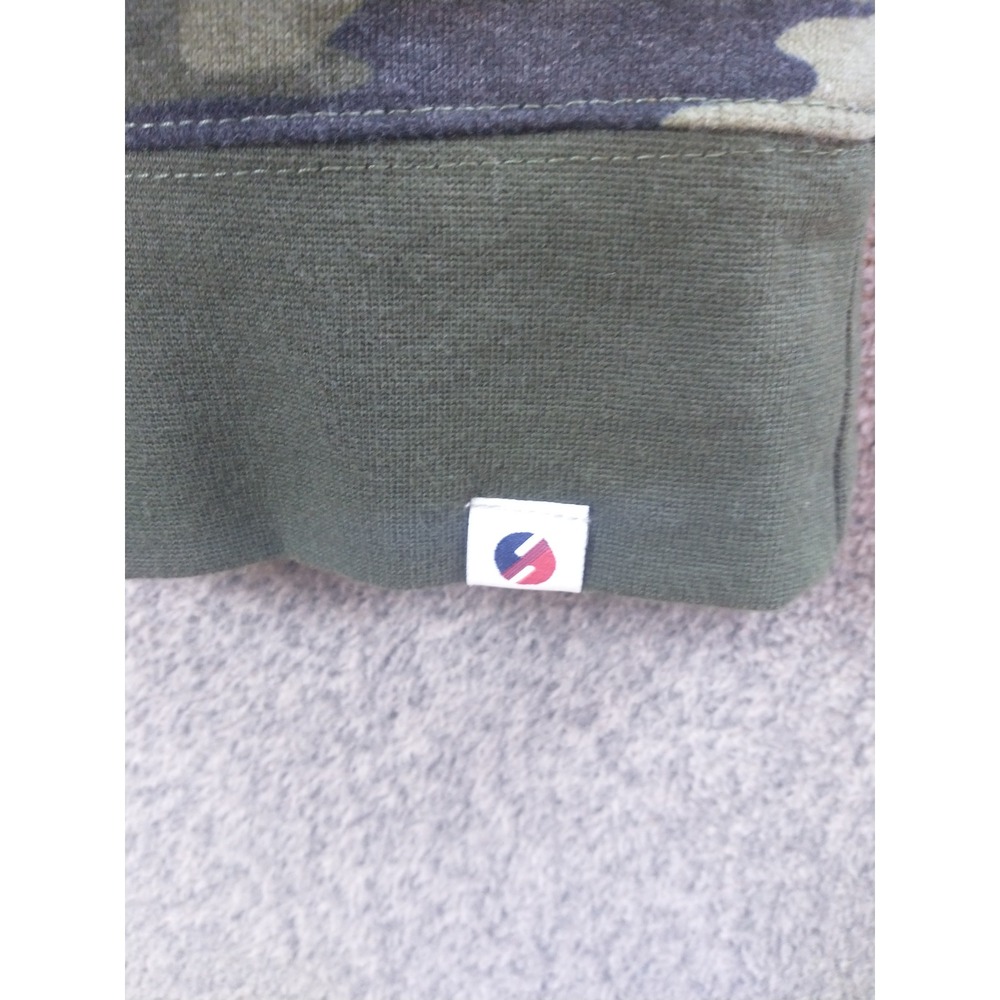 Strongside Mens Camo Fleece Hoodie Sweatshirt Green Camouflage Pullover  2XL - Picture 8 of 10